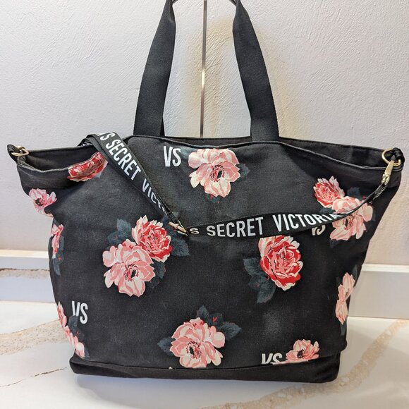 Victoria's Secret floral weekender bag. EUC! - Picture 2 of 9